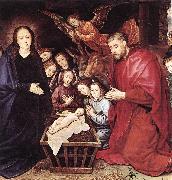 GOES, Hugo van der Adoration of the Shepherds (detail) sdg oil painting